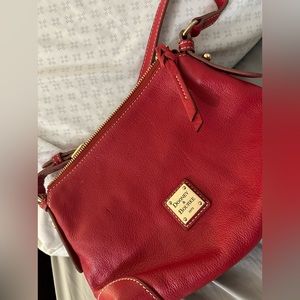 Small, red, vintage Dooney & Burke